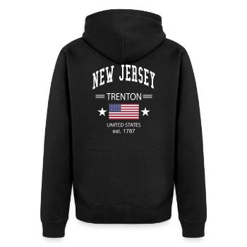 New Jersey - Veste à capuche bio Premium Unisexe - noir - Dos - Nico (187cm)