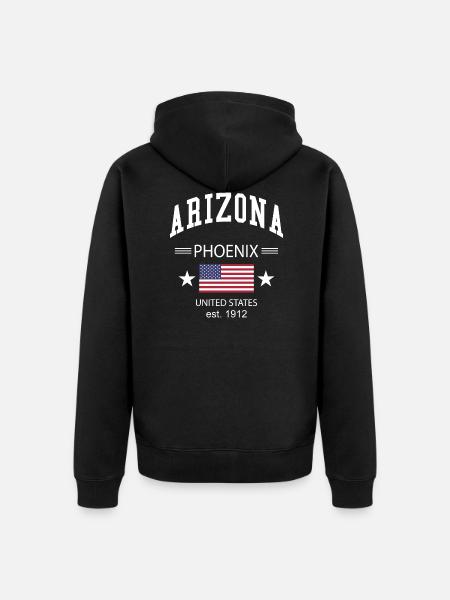 Arizona - Veste à capuche bio Premium Unisexe - noir