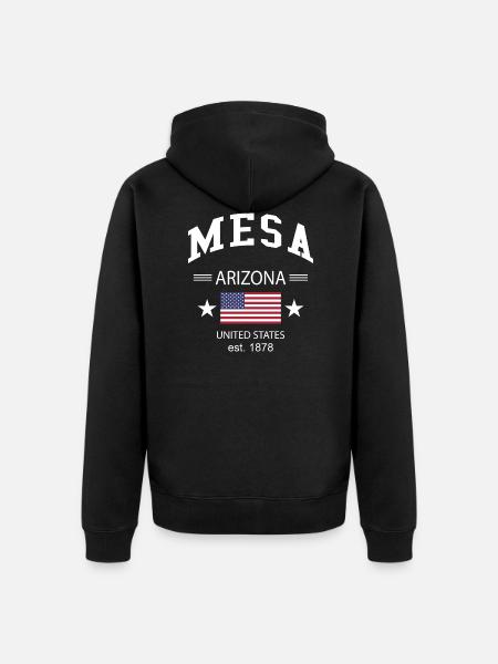 Mesa - Unisex Premium Organic Zip Hoodie - black