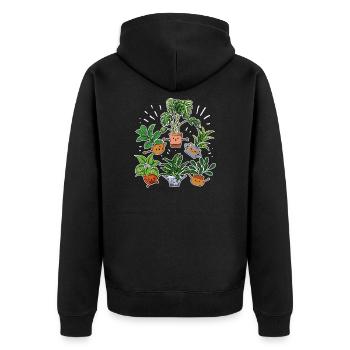 Drôle de plantes dansantes Jardinier Fleuriste - Veste à capuche bio Premium Unisexe - noir - Dos - Nico (187cm)