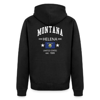 Montana - Veste à capuche bio Premium Unisexe - noir - Dos - Nico (187cm)
