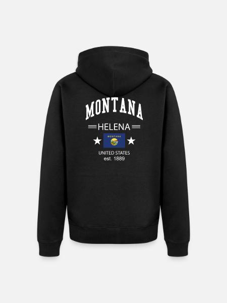 Montana - Unisex Premium Organic Zip Hoodie - black