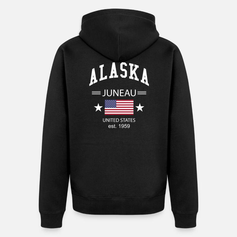 Alaska - Veste à capuche bio Premium Unisexe - noir