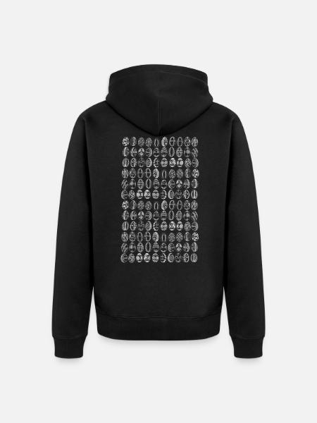 Easter eggs Easter Easter motif - Unisex Premium Organic Zip Hoodie - black