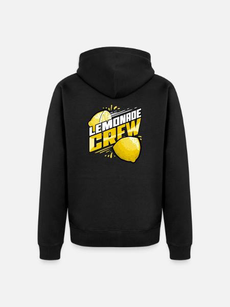 Limonade Getränk Limo Fruchtsaft Eistee - Unisex Premium Bio Zip Hoodie - Schwarz