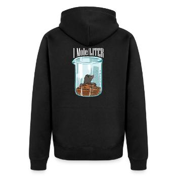 Chimie Biologie Drôle Une Mole Par Litre Nerd - Veste à capuche bio Premium Unisexe - noir - Dos - Nico (187cm)