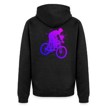 VÉLO DE MONTAGNE VÉTÉTISTES Cyclisme - Veste à capuche bio Premium Unisexe - noir - Dos - Nico (187cm)