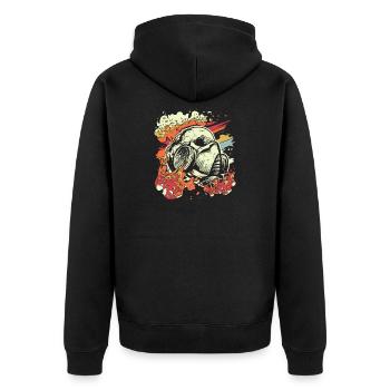 Skull Mask Spray Painter Graffiti Spray Painting - Unisex Premium Organic Zip Hoodie - black - Back - Nico (187cm)