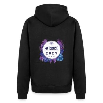 Mexico 2024 - Unisex Premium Organic Zip Hoodie - black - Back - Nico (187cm)