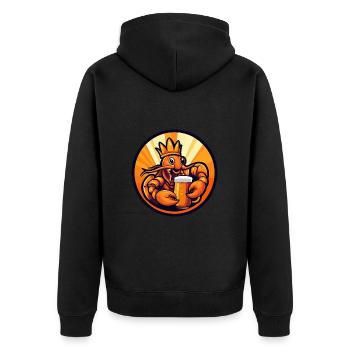 Hummer Krebs Bier Comic - Unisex Premium Bio Zip Hoodie - Schwarz - Hinten - Nico (187cm)