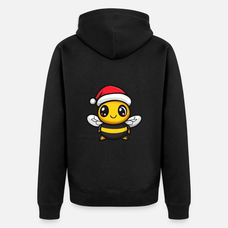Abeille Noël Noël - Veste à capuche bio Premium Unisexe - noir