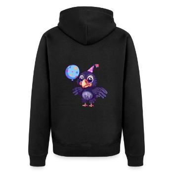 Harpy Bird Birthday Baby - Unisex Premium Organic Zip Hoodie - black - Back - Nico (187cm)