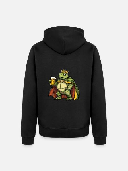 Turtle Beer Funny - Unisex Premium Organic Zip Hoodie - black