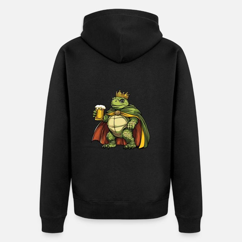 Bière Tortue Drôle - Veste à capuche bio Premium Unisexe - noir