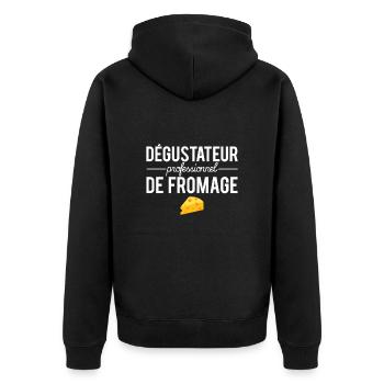 Dégustateur professionnel de fromage humour - Veste à capuche bio Premium Unisexe - noir - Dos - Nico (187cm)