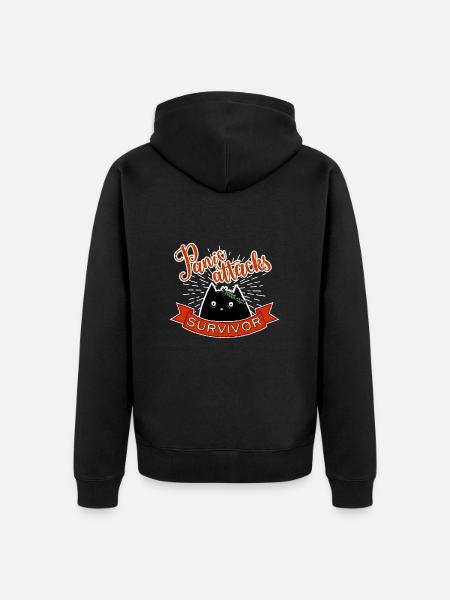 Panic Attacks Survivor - Unisex Premium Organic Zip Hoodie - black