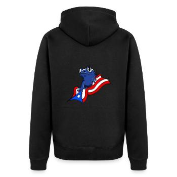Grenouille portoricaine Patrimoine portoricain - Veste à capuche bio Premium Unisexe - noir - Dos - Nico (187cm)