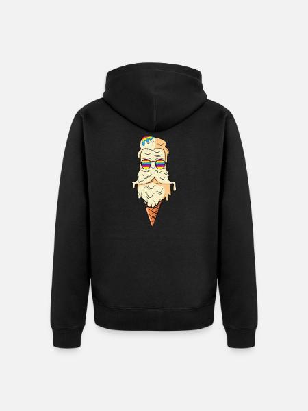 Glace - Veste à capuche bio Premium Unisexe - noir