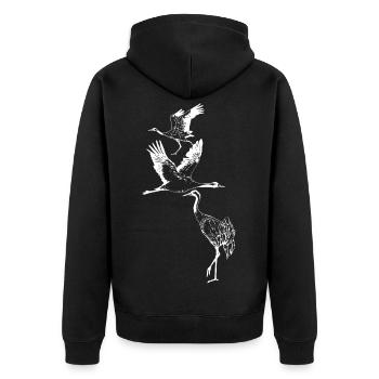 GRUES - Veste à capuche bio Premium Unisexe - noir - Dos - Nico (187cm)