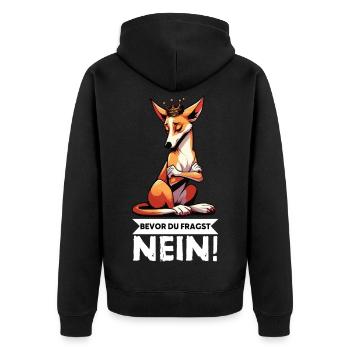 Avant que vous ne demandiez No Podencos Podencos Podencohund - Veste à capuche bio Premium Unisexe - noir - Dos - Nico (187cm)