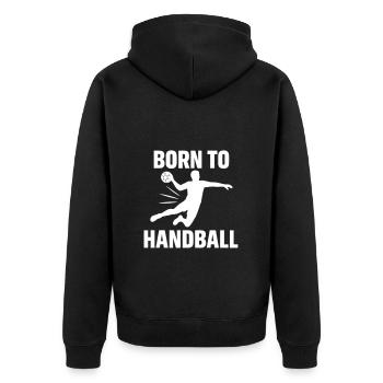 Né pour le Handball Cadeau pour handballeur - Veste à capuche bio Premium Unisexe - noir - Dos - Nico (187cm)