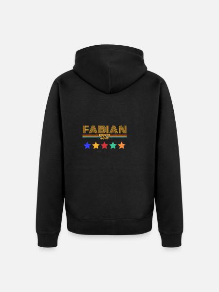 Fabian - Unisex Premium Organic Zip Hoodie - black