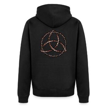 Noeuds celtiques - Veste à capuche bio Premium Unisexe - noir - Dos - Nico (187cm)