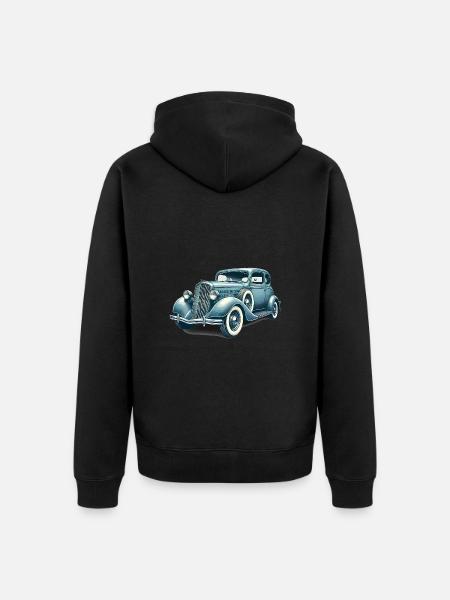 Oldtimer Oldtimer Illustration - Unisex Premium Bio Zip Hoodie - Schwarz