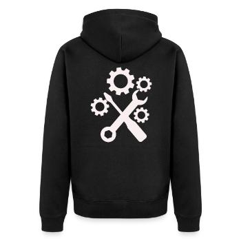 Tool - Screwdriver Screwdriver Hobbyist - Unisex Premium Organic Zip Hoodie - black - Back - Nico (187cm)