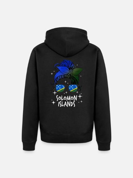 Solomon Islands - Unisex Premium Organic Zip Hoodie - black
