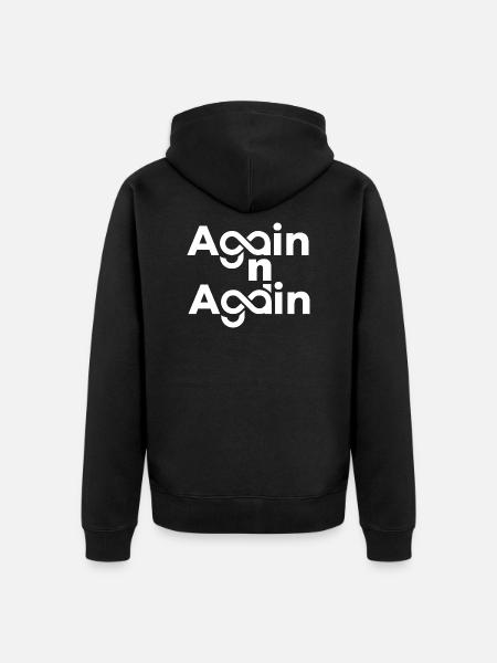 Again And Again - Unisex Premium Organic Zip Hoodie - black