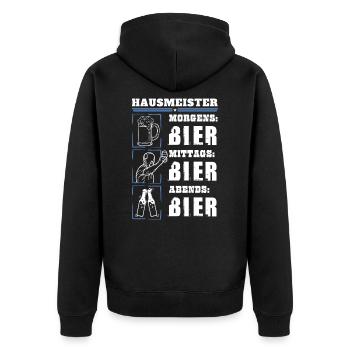 Mon quotidien de soignant - Veste à capuche bio Premium Unisexe - noir - Dos - Nico (187cm)