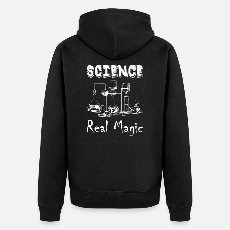 Science Real Magic - Unisex Premium Organic Zip Hoodie - black