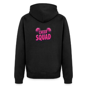 Cheerleading Cheer Squad Cheer Squad - Unisex Premium Bio Zip Hoodie - Schwarz - Hinten - Nico (187cm)