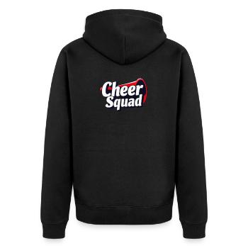 Cheer Squad Cheerleading Team Spaß - Unisex Premium Bio Zip Hoodie - Schwarz - Hinten - Nico (187cm)