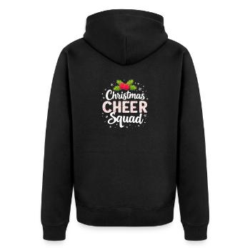 Christmas Cheer Squad Festive Joy - Unisex Premium Organic Zip Hoodie - black - Back - Nico (187cm)