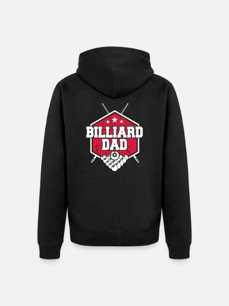 Billiard Dad - Unisex Premium Bio Zip Hoodie - Schwarz