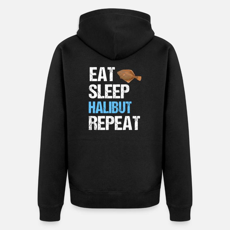 Heilbutt - Unisex Premium Bio Zip Hoodie - Schwarz