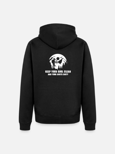 Wander - Unisex Premium Organic Zip Hoodie - black