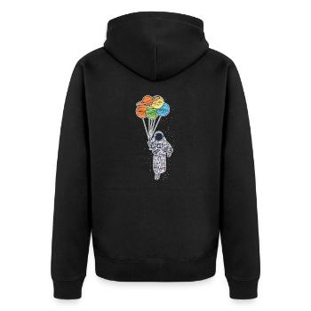 Astronaute - Veste à capuche bio Premium Unisexe - noir - Dos - Nico (187cm)