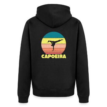 Capoeira - Veste à capuche bio Premium Unisexe - noir - Dos - Nico (187cm)