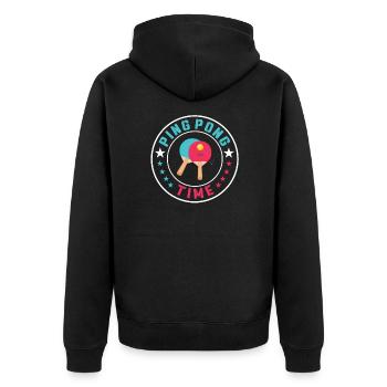 Temps de ping-pong - Veste à capuche bio Premium Unisexe - noir - Dos - Nico (187cm)