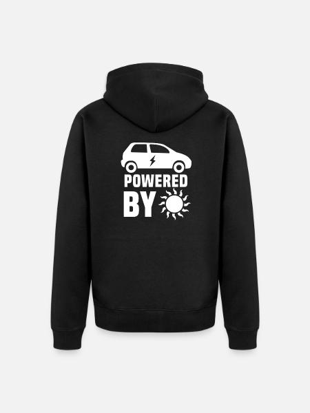 Electric car - Unisex Premium Organic Zip Hoodie - black
