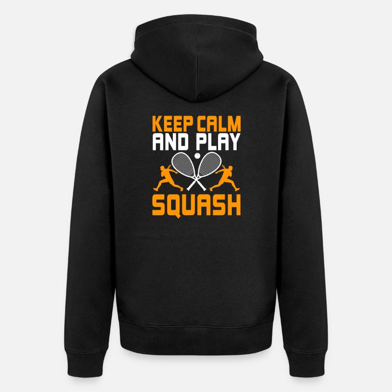 Squash - Unisex Premium Bio Zip Hoodie - Schwarz