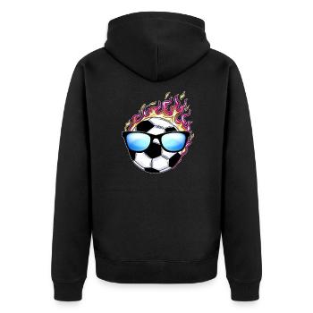 Football avec lunettes de soleil - Veste à capuche bio Premium Unisexe - noir - Dos - Nico (187cm)