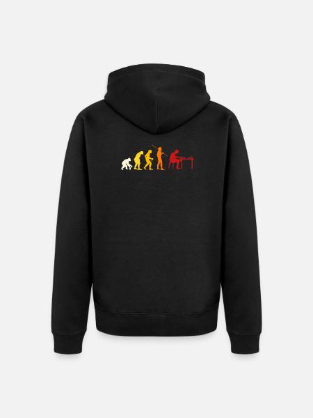 Évolution des échecs - Veste à capuche bio Premium Unisexe - noir