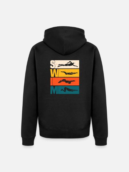 Swim - Unisex Premium Organic Zip Hoodie - black