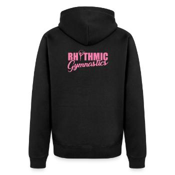 Gymnastique rythmique - Veste à capuche bio Premium Unisexe - noir - Dos - Nico (187cm)
