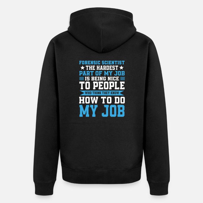 Forensiker - Unisex Premium Bio Zip Hoodie - Schwarz