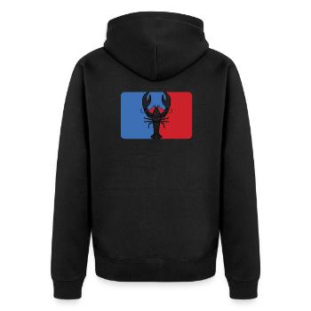 Crayfish - Unisex Premium Organic Zip Hoodie - black - Back - Nico (187cm)